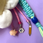 Bag charm and keyring big daisy flower