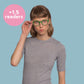 '+1.5 readers magnetic glasses green